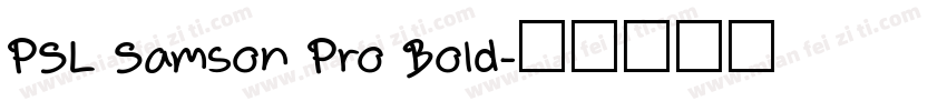 PSL Samson Pro Bold字体转换